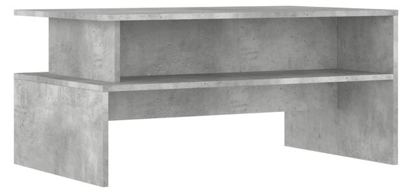 Betonszürke szerelt fa dohányzóasztal 90 x 55 x 42,5 cm