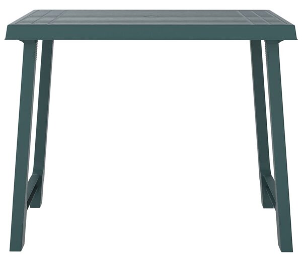VidaXL zöld fa hatású PP kempingasztal 79x56x64 cm