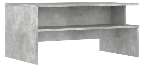 Betonszürke szerelt fa dohányzóasztal 90 x 55 x 42,5 cm