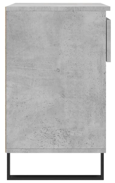Betonszürke szerelt fa cipőszekrény 70x36x60 cm