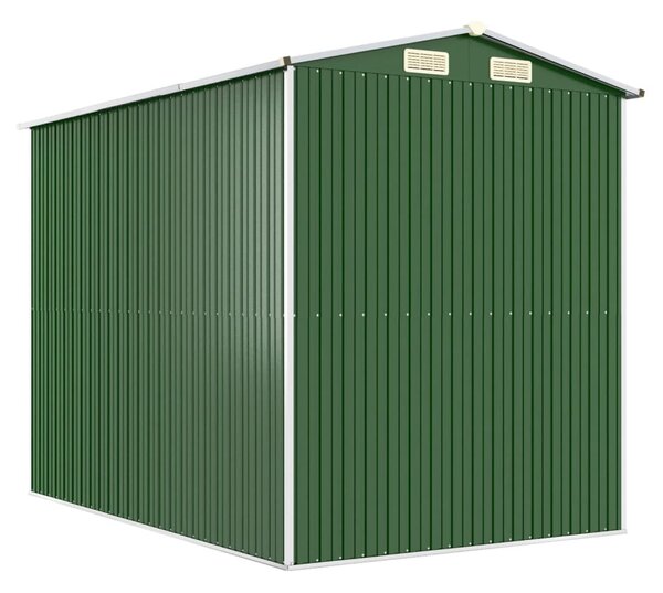 Zöld horganyzott acél kerti fészer 192x274x223 cm