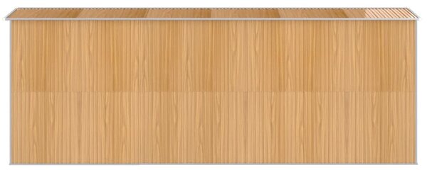 Világosbarna horganyzott acél kerti fészer 192x523x223 cm