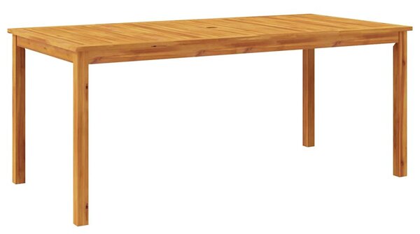 VidaXL 7 részes tömör akácfa kerti étkezőgarnitúra 180x90x75 cm