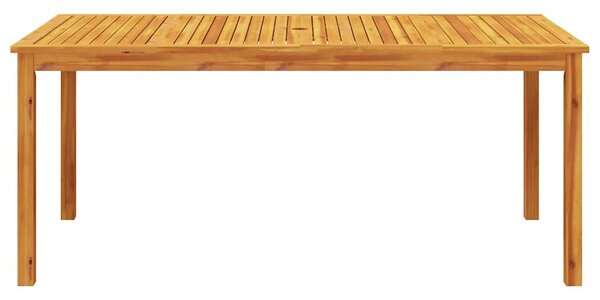 VidaXL 7 részes tömör akácfa kerti étkezőgarnitúra 180x90x75 cm