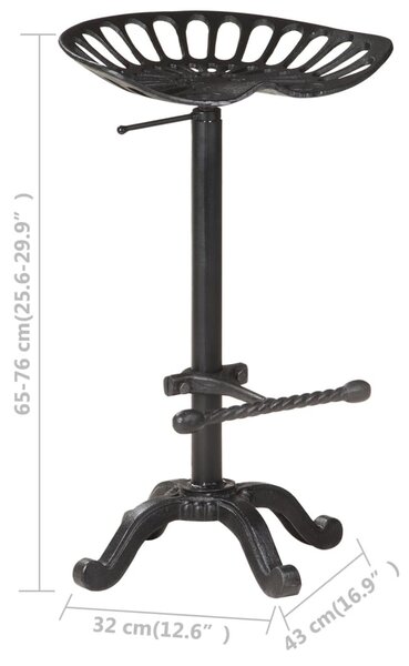 Fekete öntöttvas bárszék