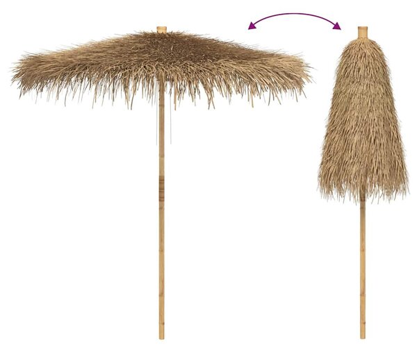 Bambusz tiki napernyő banánlevél lombkoronával 240 cm