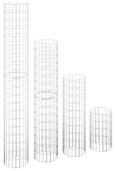 4 db kör alakú gabion magaságyás Ø30 x 50 / 100 / 150 / 200 cm