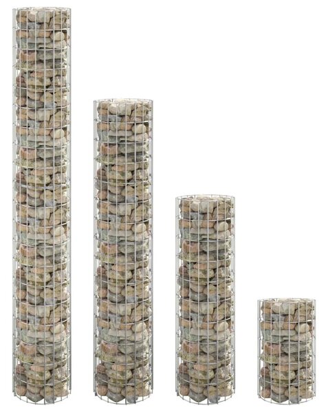 4 db kör alakú gabion magaságyás Ø30 x 50 / 100 / 150 / 200 cm