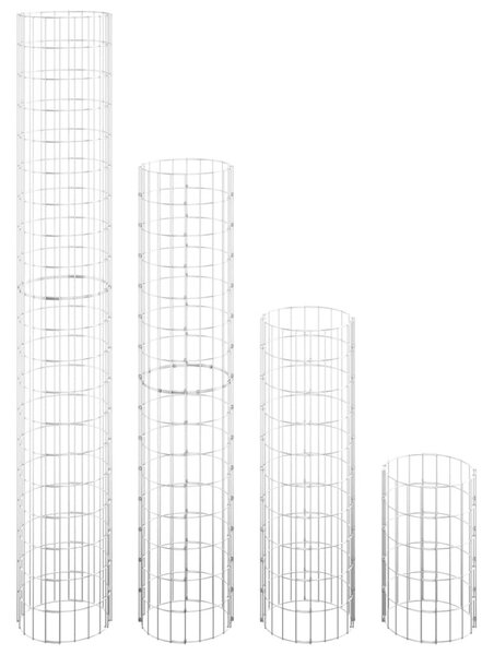 4 db kör alakú gabion magaságyás Ø30 x 50 / 100 / 150 / 200 cm