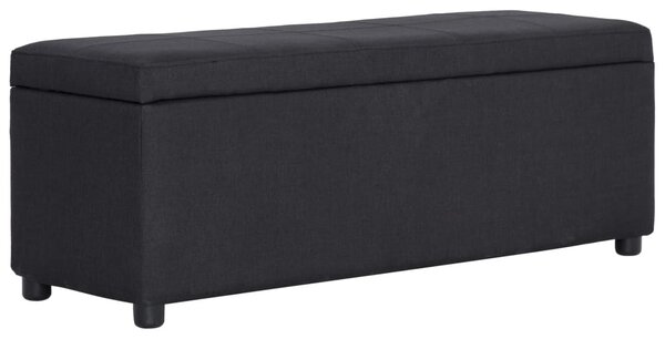 VidaXL fekete poliészter pad tárolórekesszel 116 cm