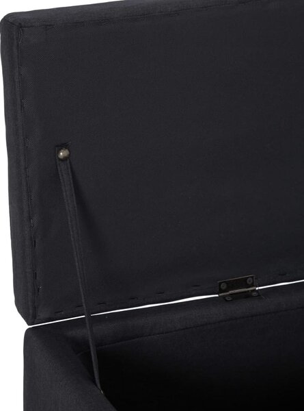 VidaXL fekete poliészter pad tárolórekesszel 116 cm