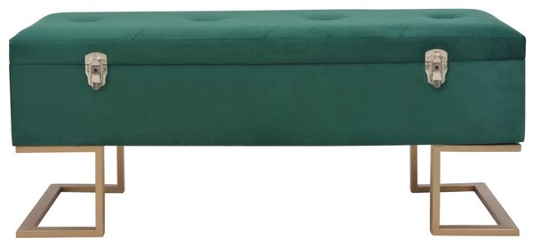 Zöld bársonypad tárolórekesszel 105 cm