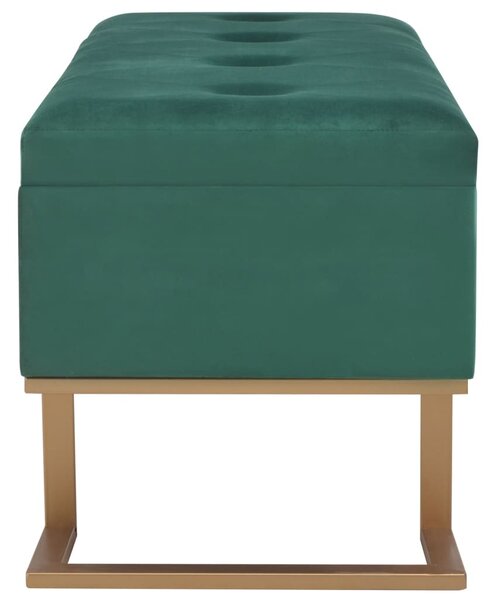 Zöld bársonypad tárolórekesszel 105 cm