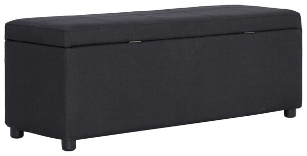 VidaXL fekete poliészter pad tárolórekesszel 116 cm