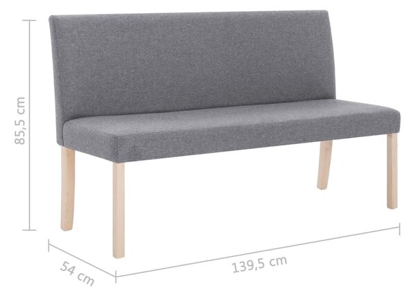Világosszürke poliészter pad 139,5 cm
