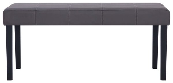 Szürke műbőr pad 106 cm