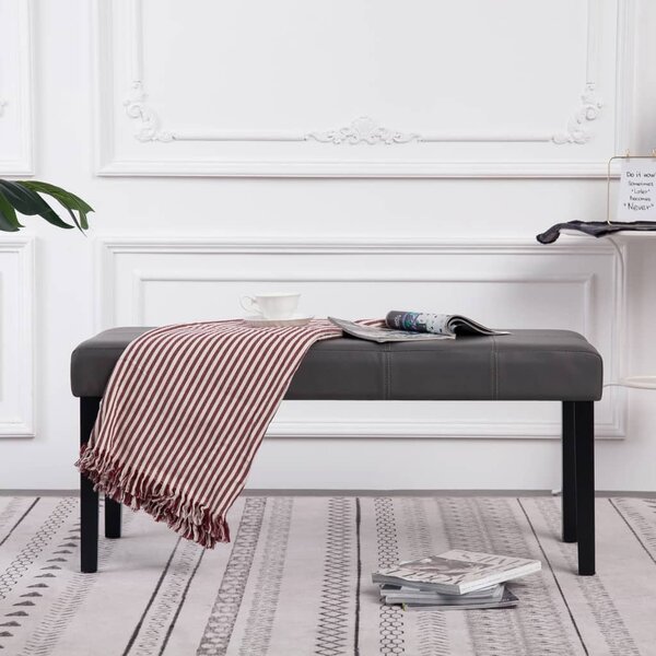 Szürke műbőr pad 106 cm