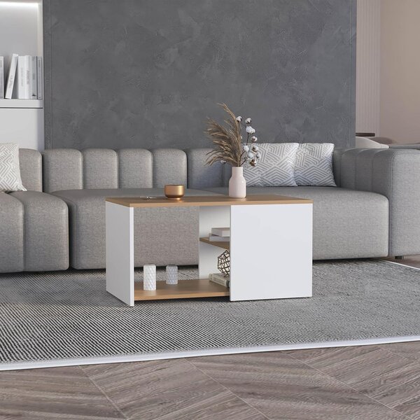 Dohányzóasztal 80x45x42 cm fehér GM-01