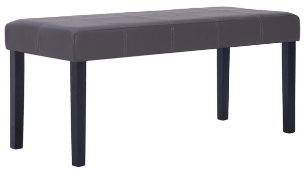Szürke műbőr pad 106 cm