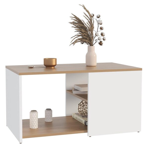 Dohányzóasztal 80x45x42 cm fehér GM-01