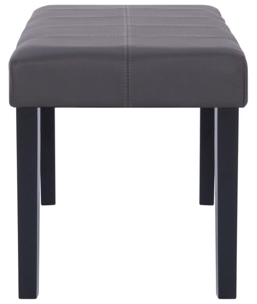 Szürke műbőr pad 106 cm