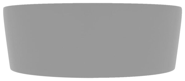 Matt világosszürke luxus kerámia mosdókagyló túlfolyóval 36x13 cm