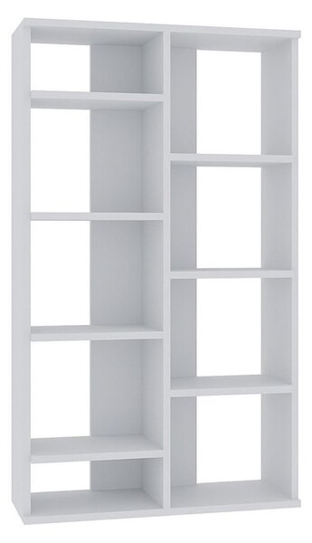 Polcos tároló könyvespolc 72x25x124cm fehér KH14-1