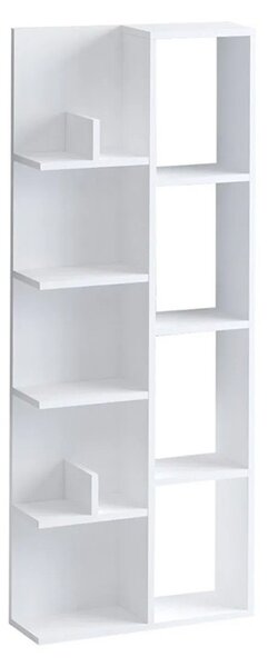 Polcos tároló könyvespolc 60x18x150cm fehér KH12-2