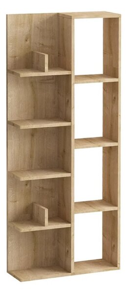 Polcos tároló könyvespolc 60x18x150cm barna KH12-1