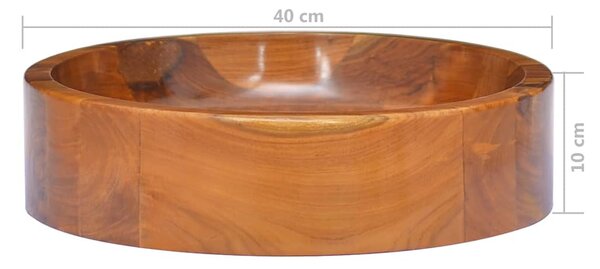 Tömör tikfa mosdókagyló 40 x 10 cm