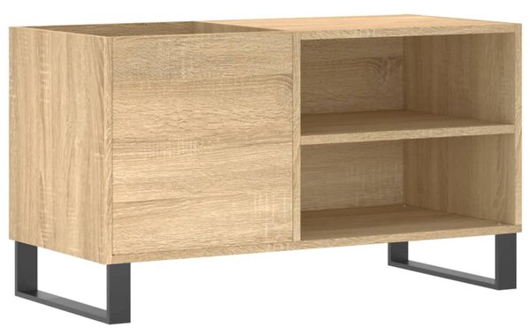 Sonoma tölgy színű szerelt fa hanglemezszekrény 85x38x48 cm