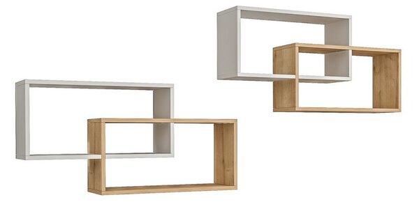 1db fali polc 104x22x45cm fehér barna GR-03