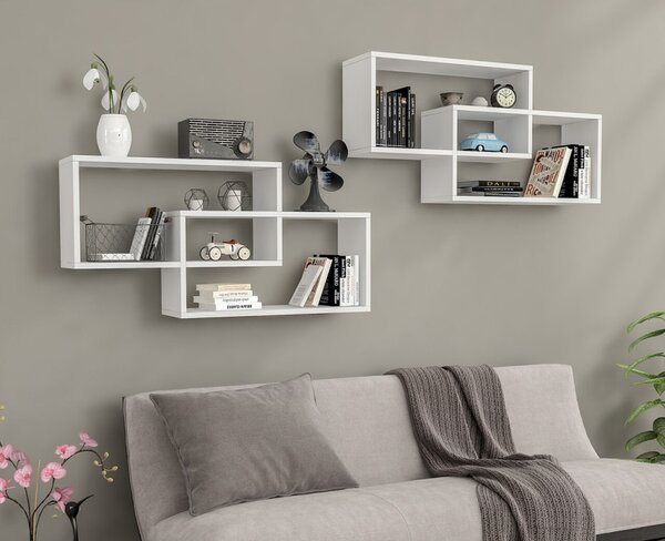 1db fali polc 104x22x45cm fehér GR-02
