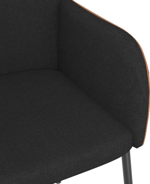 2 db fekete szövet és műbőr étkezőszék