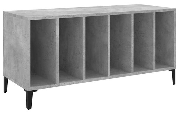 Betonszürke szerelt fa hanglemezszekrény 100 x 38 x 48 cm