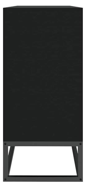 Fekete szerelt fa tálalószekrény 105 x 30 x 65 cm