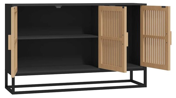Fekete szerelt fa tálalószekrény 105 x 30 x 65 cm
