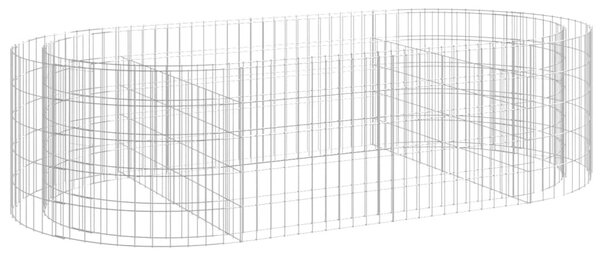 Horganyzott vas gabion magaságyás 200x100x50 cm