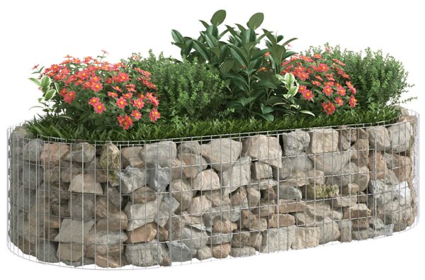 Horganyzott vas gabion magaságyás 200x100x50 cm