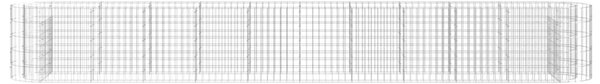 VidaXL horganyzott vas gabion magaságyás 400 x 50 x 50 cm
