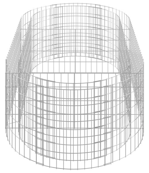 Horganyzott vas gabion magaságyás 200x100x50 cm