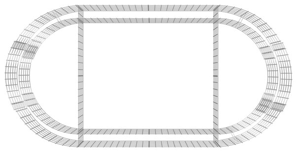 Horganyzott vas gabion magaságyás 200x100x50 cm