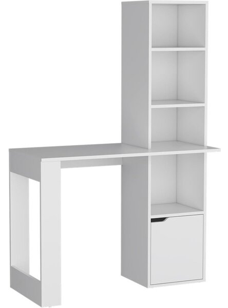 Polcos íróasztal tárolóval 98,5x45x148cm fehér FUR1234-1
