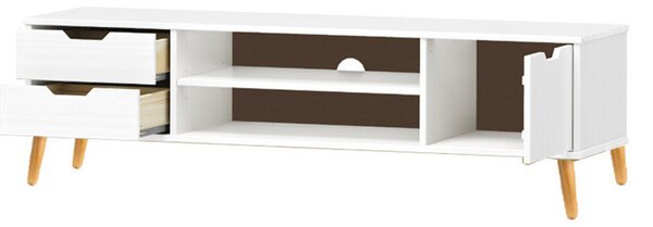 TV-állvány multifunkciós médiaállvány 120x30x40 cm fehér BC-08