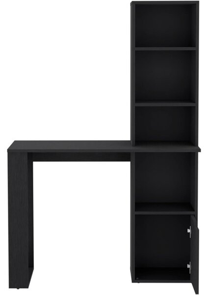 Polcos íróasztal tárolóval 98,5x45x148cm fekete FUR1234-2