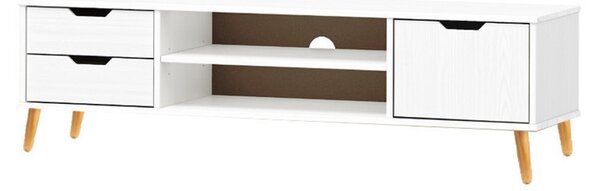 TV-állvány multifunkciós médiaállvány 120x30x40 cm fehér BC-08