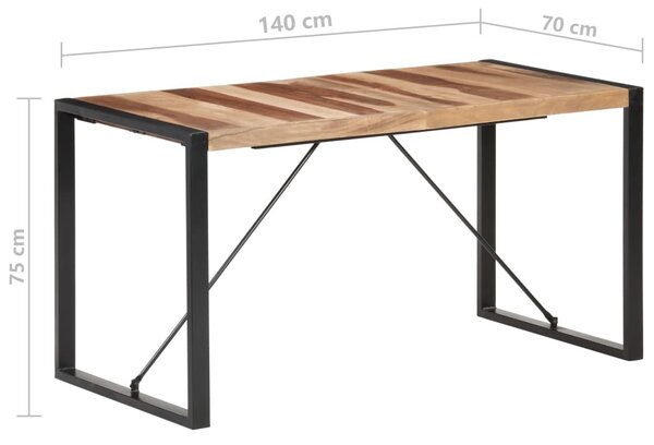 Tömör fa étkezőasztal 140 x 70 x 75 cm