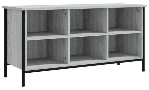 Szürke sonoma színű szerelt fa cipőszekrény 100x35x50 cm