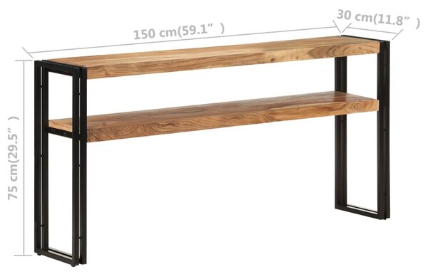 Tömör akácfa tálalóasztal 150 x 30 x 75 cm