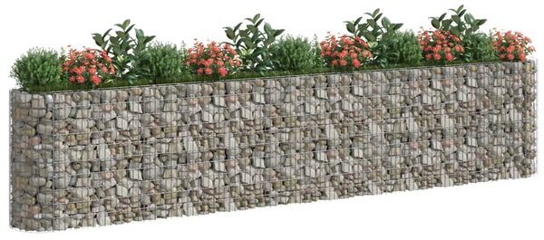 Horganyzott vas gabion magaságyás 470x50x100 cm